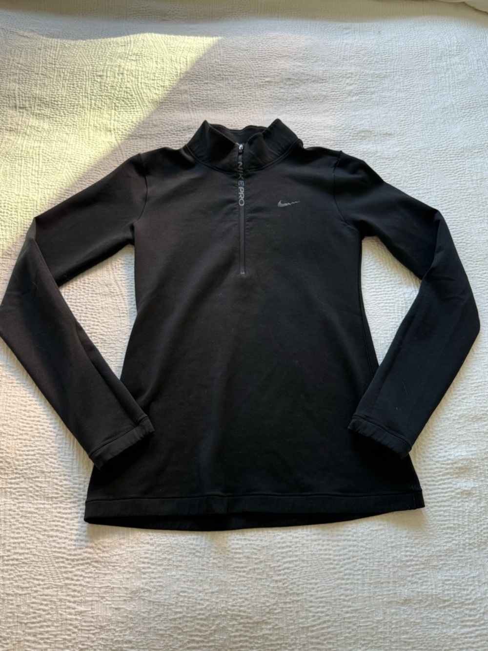 Nike Pro Dri-Fit Black Quarter-Zip Performance Top